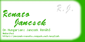 renato jancsek business card